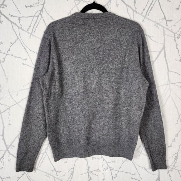 Saks Fifth Avenue Merino Wool & Cashmere Gray Crewneck Sweater | Size M - Picture 3 of 6